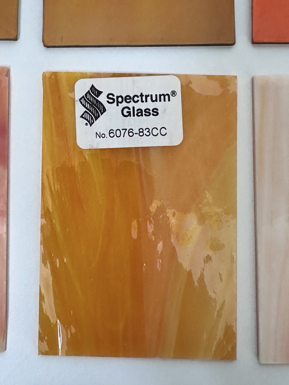 Spectrum Glass Bundle Orange Amber Artique Waterglass Rough Rolled Opal Lot