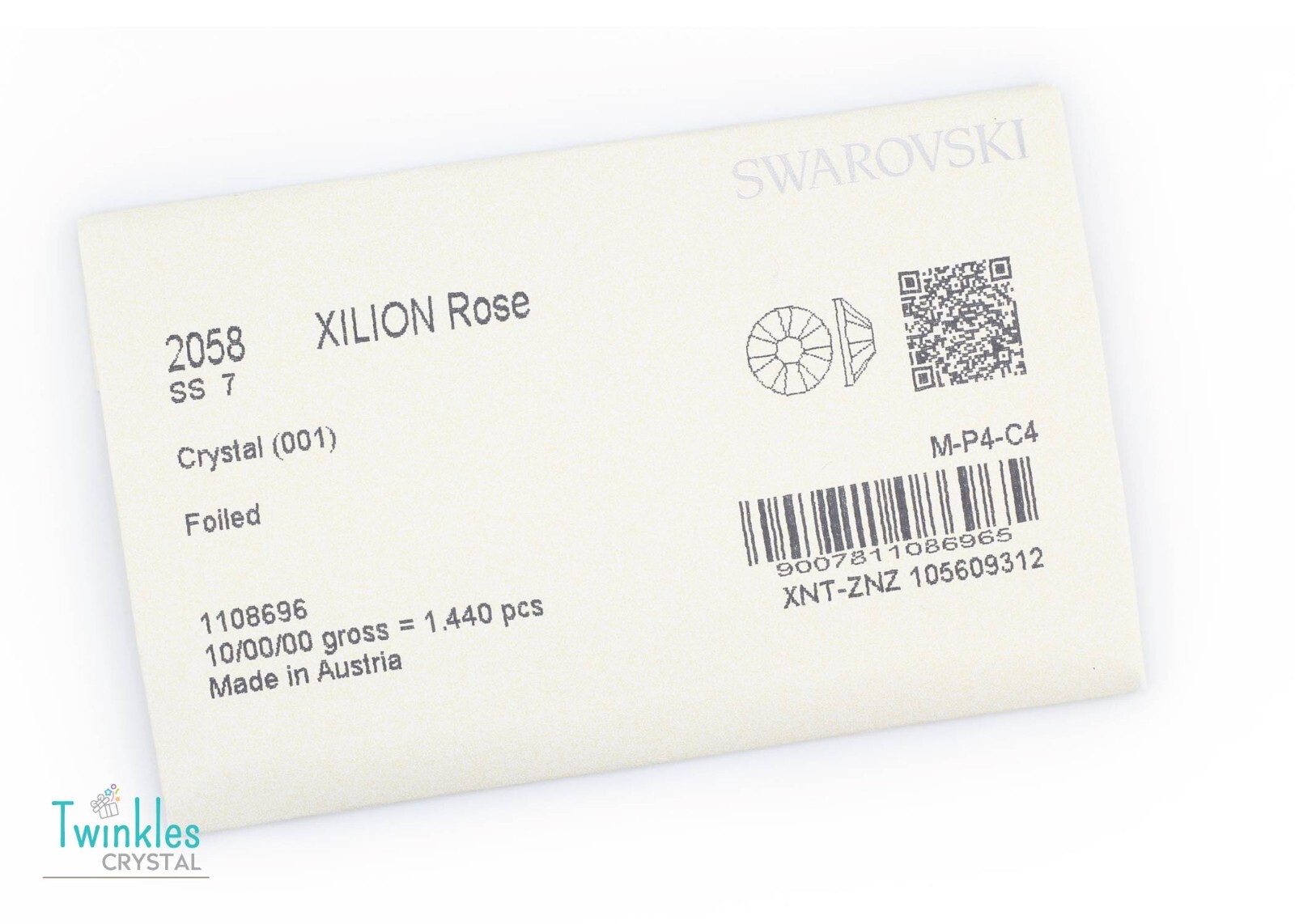 2.2mm (36-144pcs) Clear – Swarovski FlatBack Crystal Foil – 2058-SS7-001F