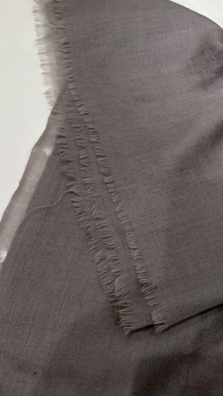 Gray Fabric Piece with Frayed Edge, Up to 45” Wide cashmere 257