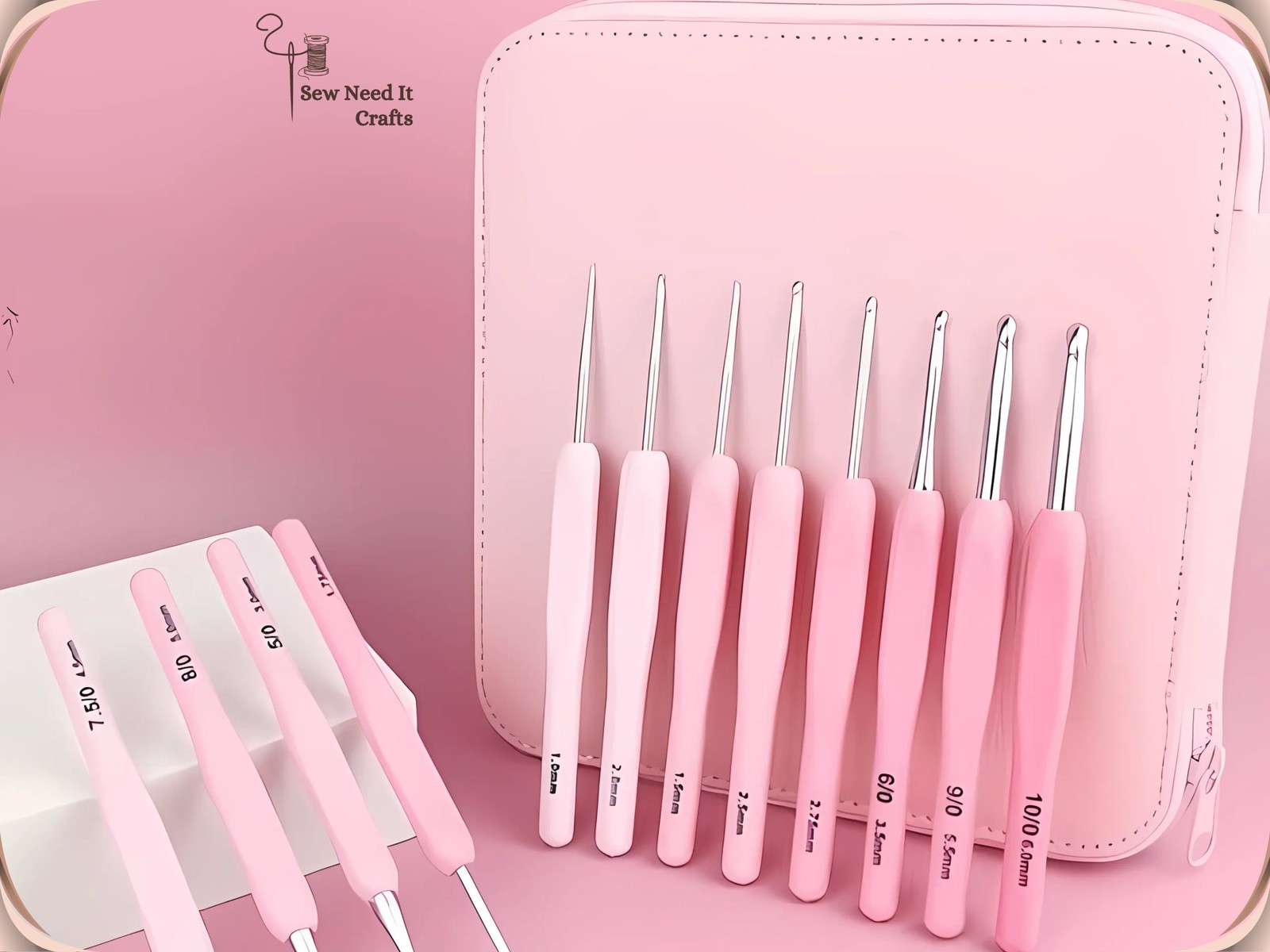 Ergonomic Crochet Hook Set with Case, Soft Grip Crochet Hooks for Crocheters
