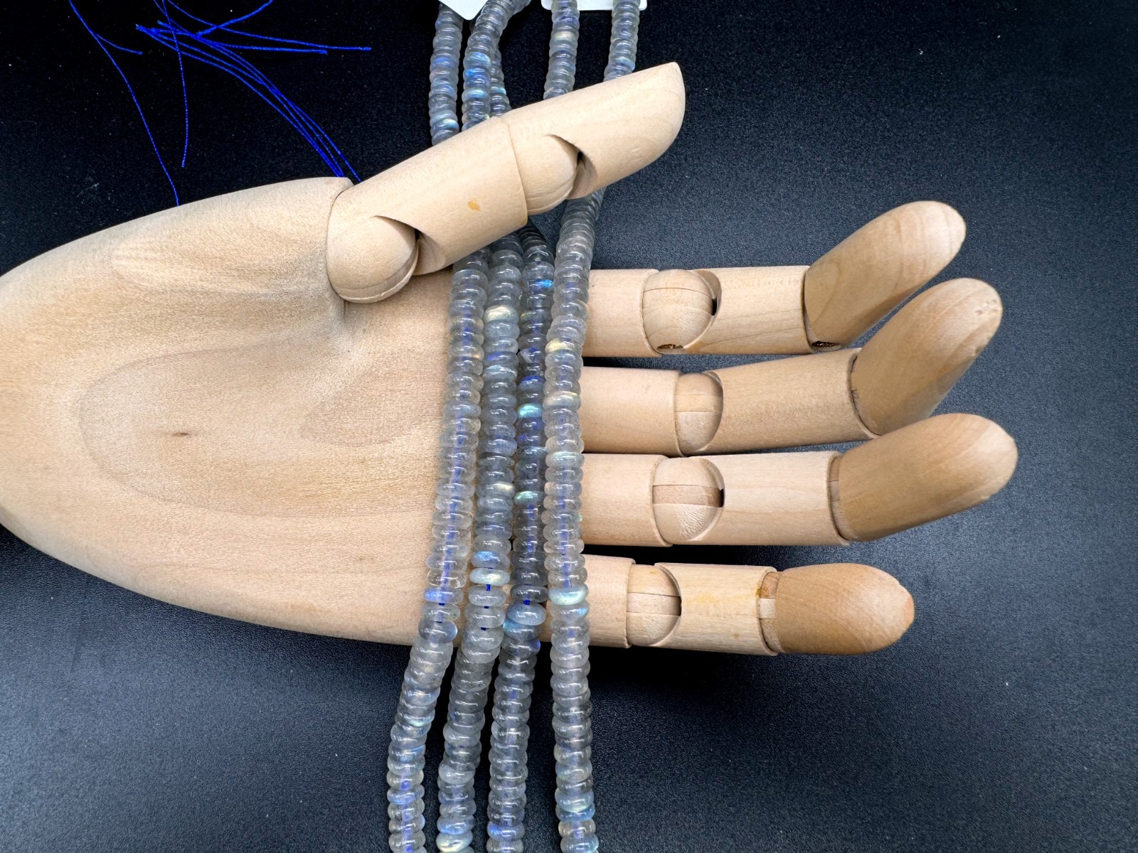 Natural Flashy Rainbow Gray Labradorite 6mm Rondelle Gemstone Beads RD18