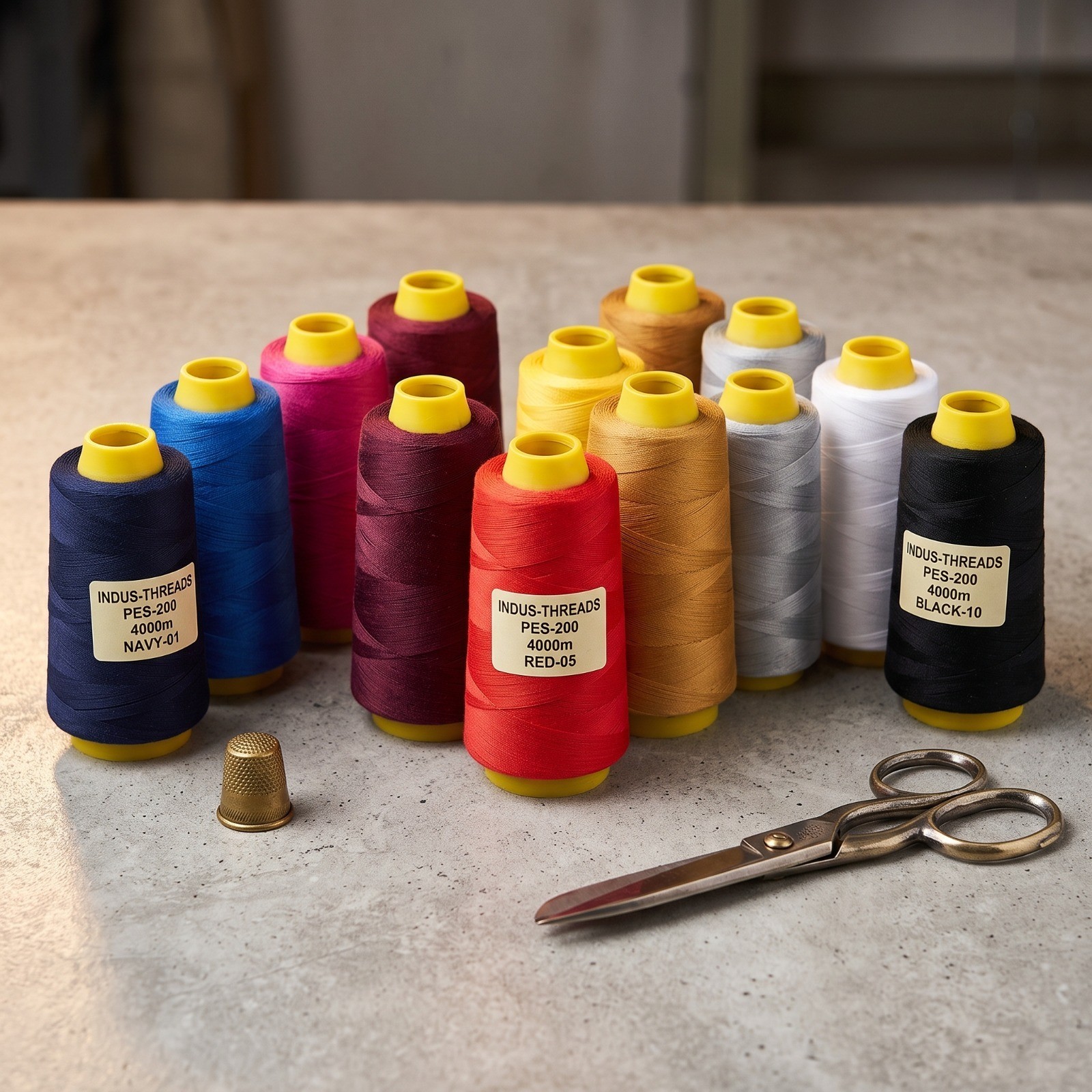 3000 Yards Sewing Thread Spool 100% Polyester All Purpose Machine Hand 46 Colors