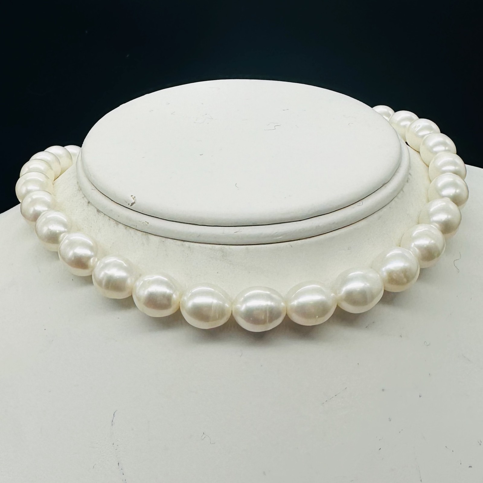 White Pear Shaped Fresh Water Pearls 16″ Strand | 12×10 to 10x9mm |