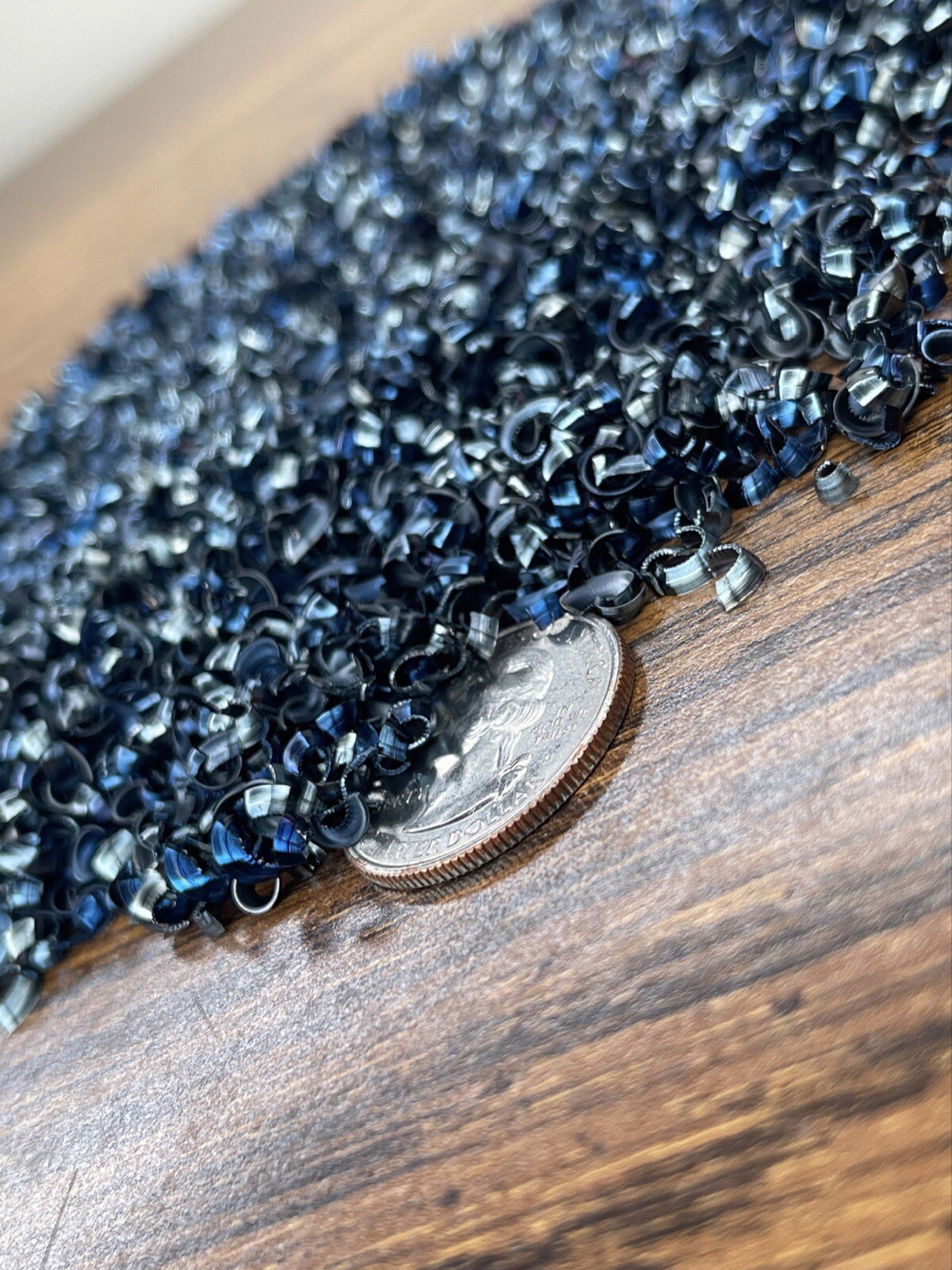 Blue 4140 Steel Alloy Shavings – Orgonite Supplies – By The Pound