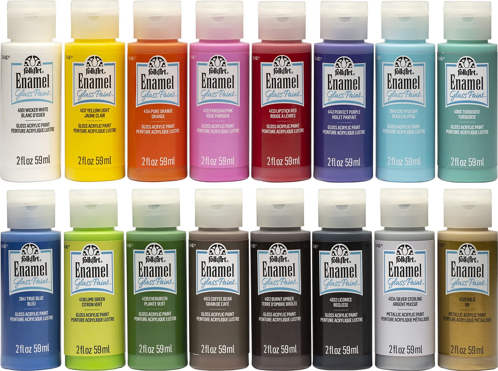 FolkArt Gloss Finish Acrylic Enamel Craft Set PROMOGLS16
