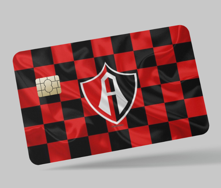 CLUB ATLAS , FUTBOL , 2 pc credit card skin & DEBIT CARD,TROLLEY & GYM,STICKER