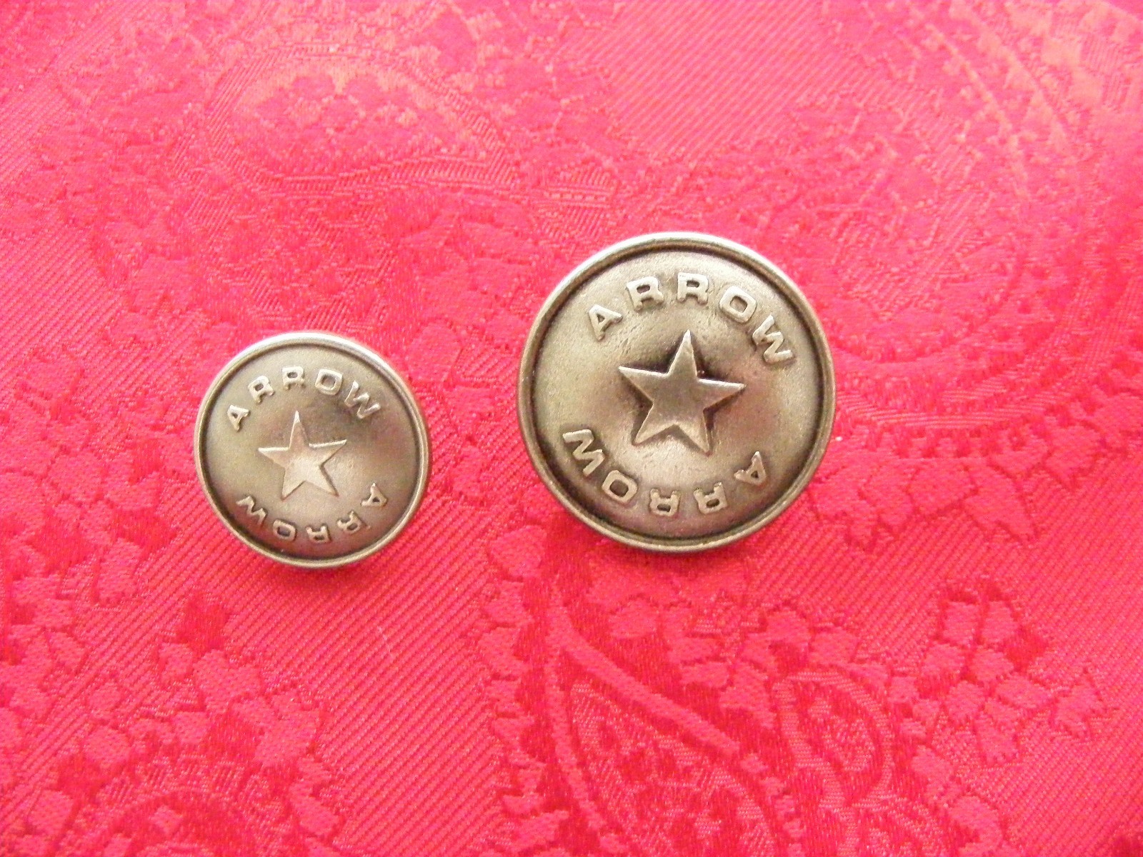 ARROW SIGNATURE STAR SHEILD REPLACEMENT BLAZER METAL FULL BUTTON SET EUC