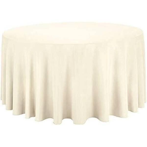 120 Inch Round Tablecloth Polyester Wrinkle Resistant Reusable Cover