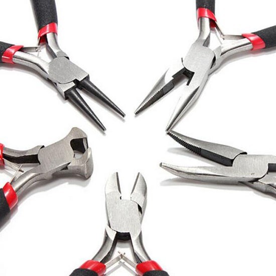 5pcs Jewelers Pliers Set Jewelry Making Beading Wire Wrapping Carbon Steel New