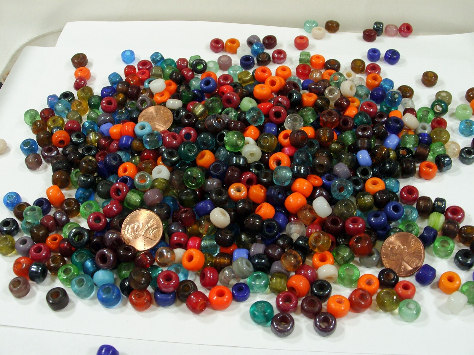 2 Pounds Assorted Color 6mm x 9mm Glass Pony Beads India Bulk Lot Sale (NBW-9)