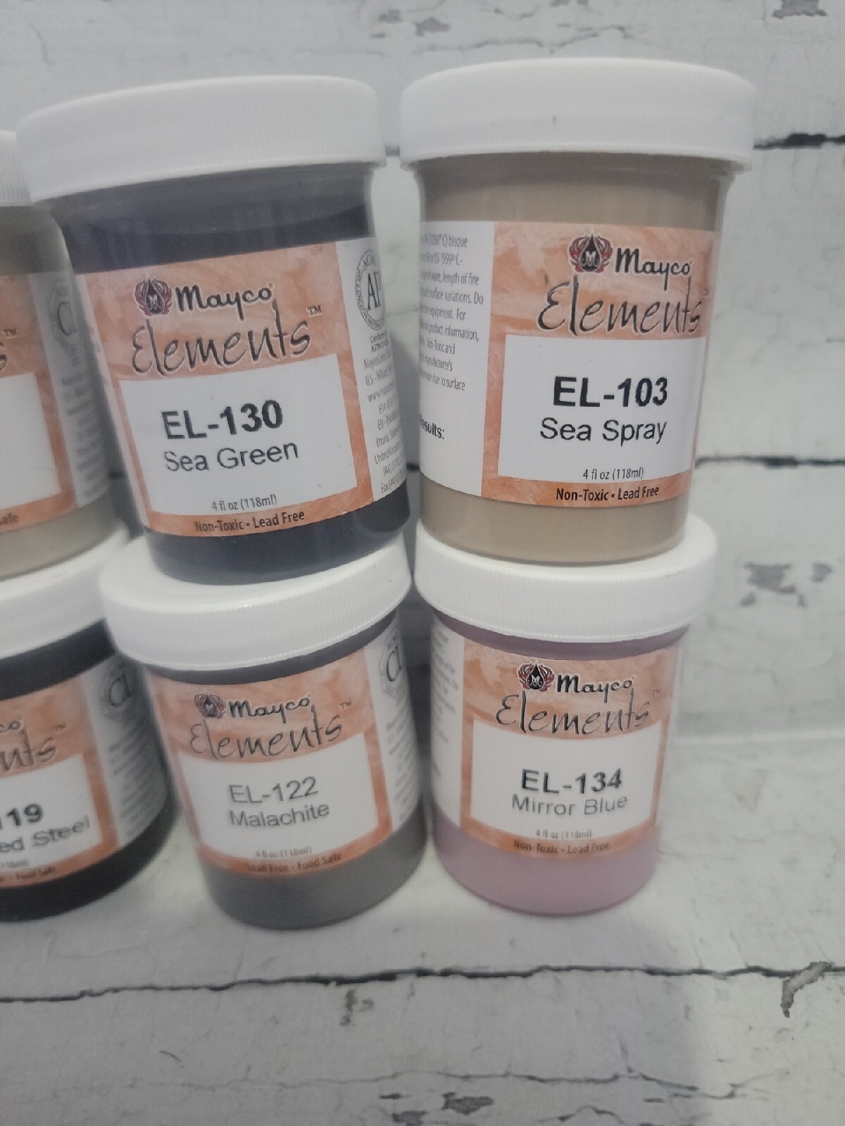 Mayco Elements , Assorted Colors, Set of 12 4oz 118ml