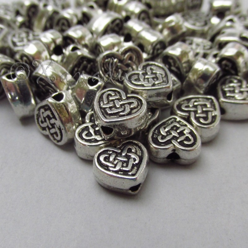 Celtic Knots 7mm Antiqued Silver Plated Spacer Beads B0515 – 20, 50 Or 100PCs