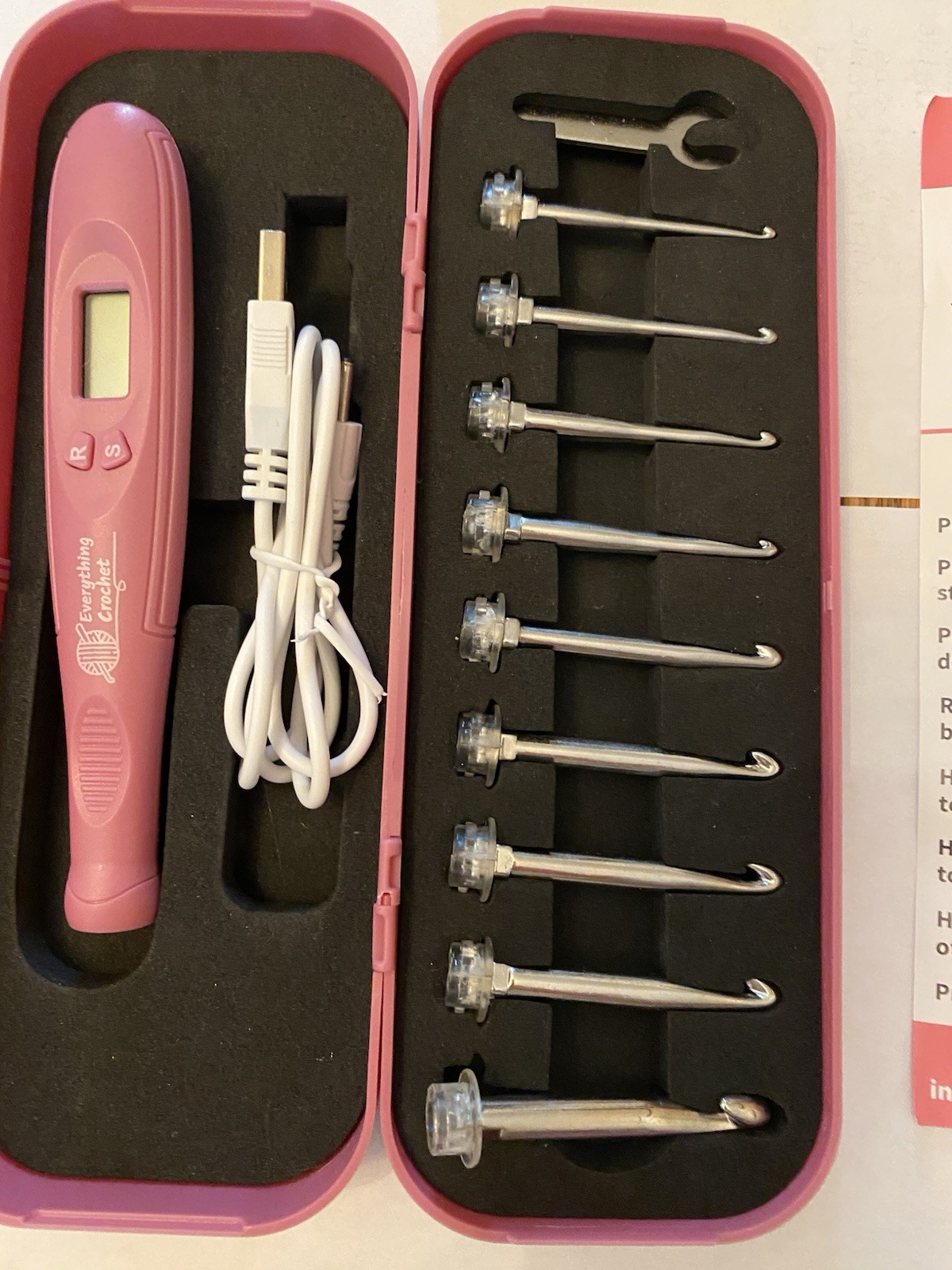 Everything Crochet Rechargeable Digital Counter – Crochet Hook Set – Never Used