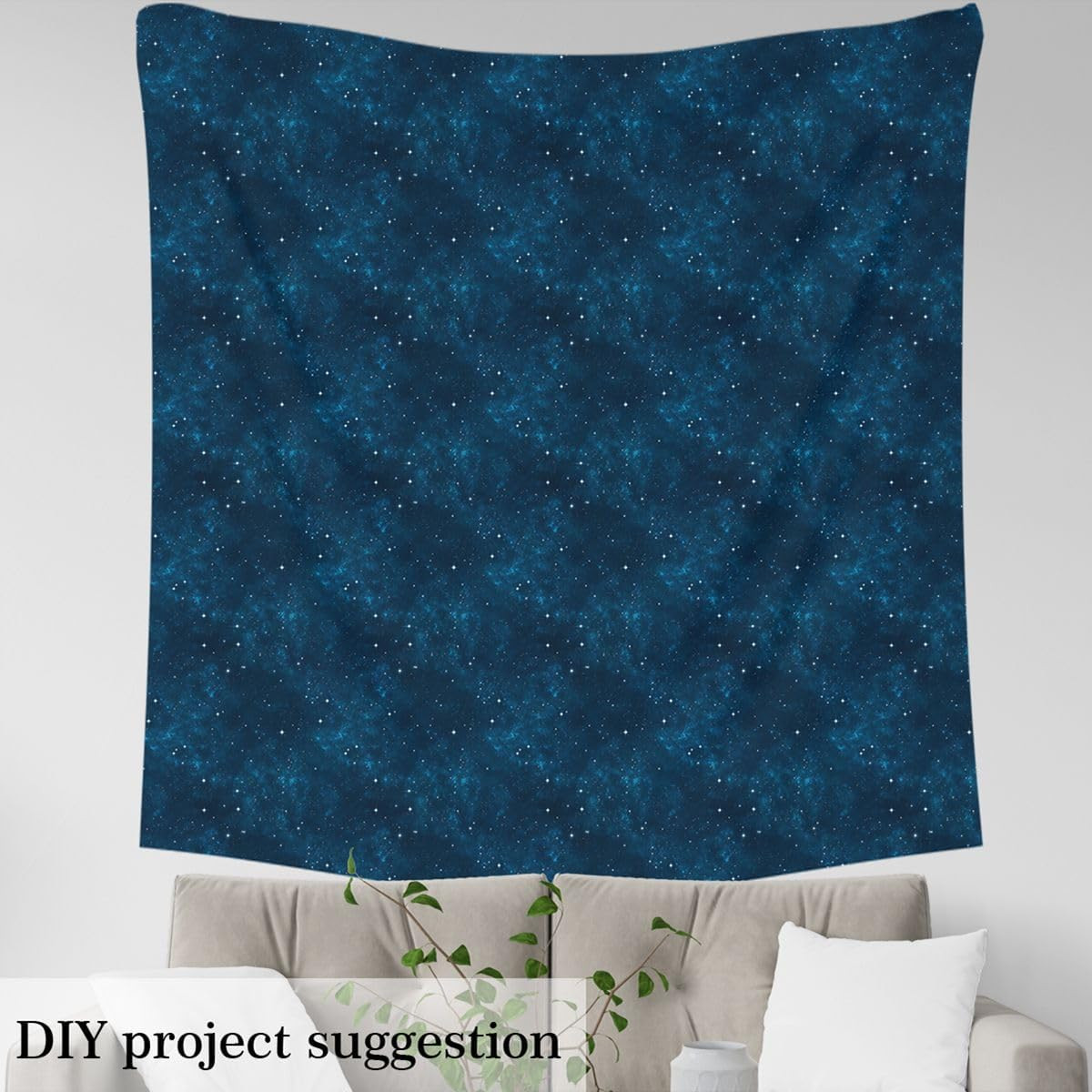 Galaxy Upholstery Fabric by the Yard, Outer Space Starry Sky Indoor Outdoor