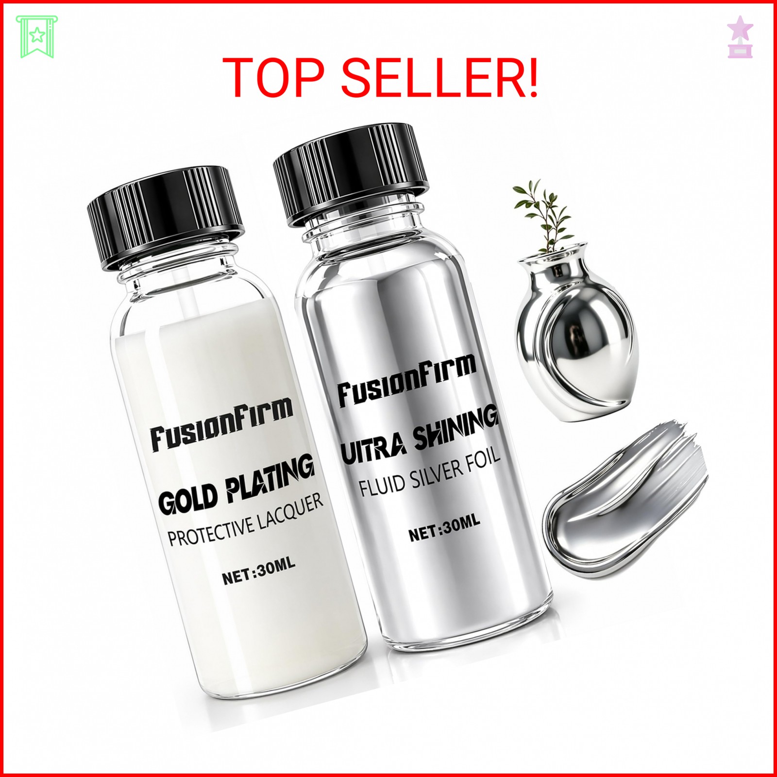 FusionFirm Liquid Leaf Paint – Alcohol-Based Airbrush Paint – High Gloss Finish