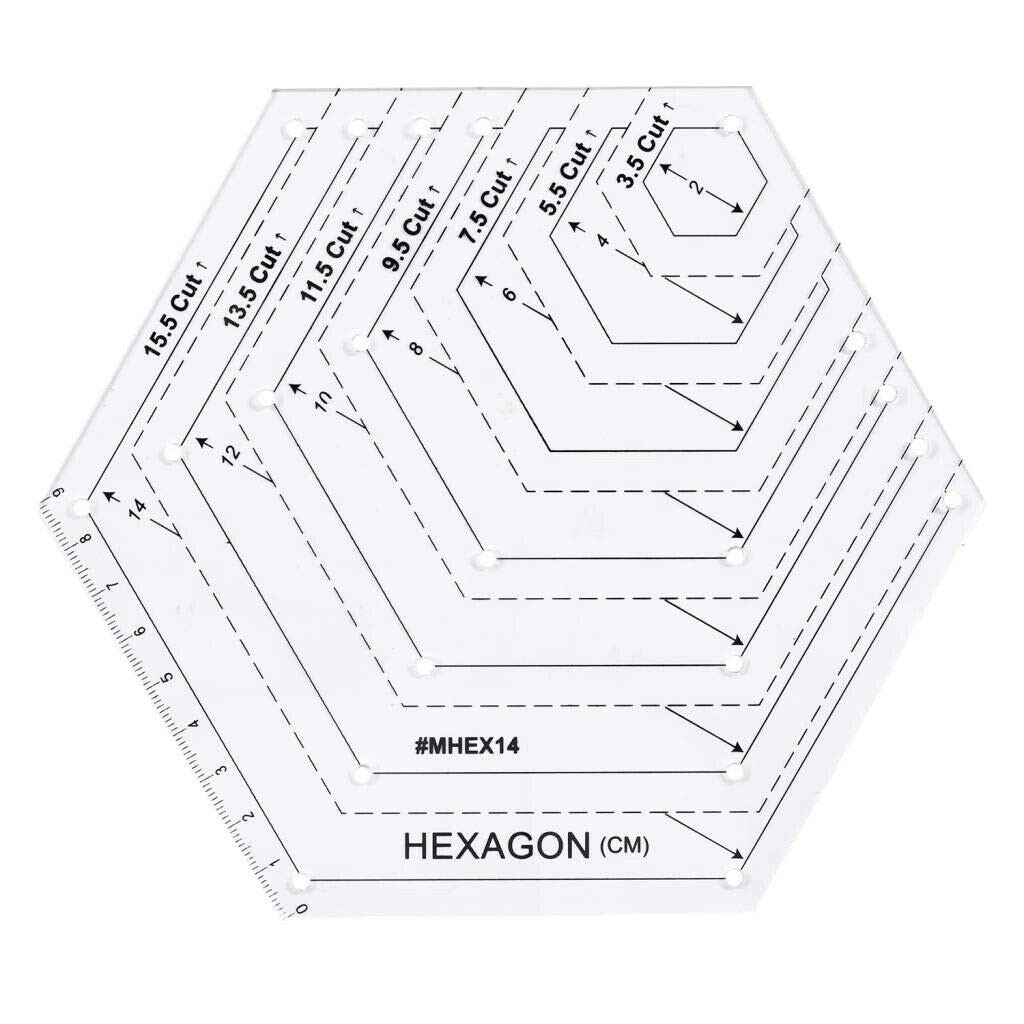 5Pcs Creative Grids Quilting Templates Set Ruler, Drafting Triangles 45 60 Degre