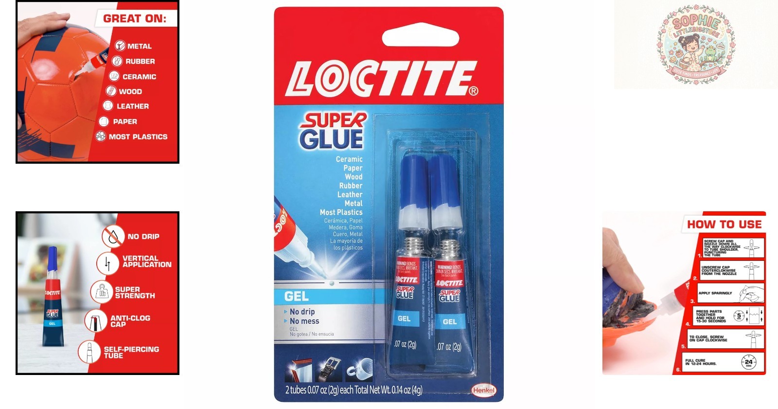 High-Viscosity Super Glue Gel 2-Pack – Dries Clear, Ideal for Crafts & Repairs