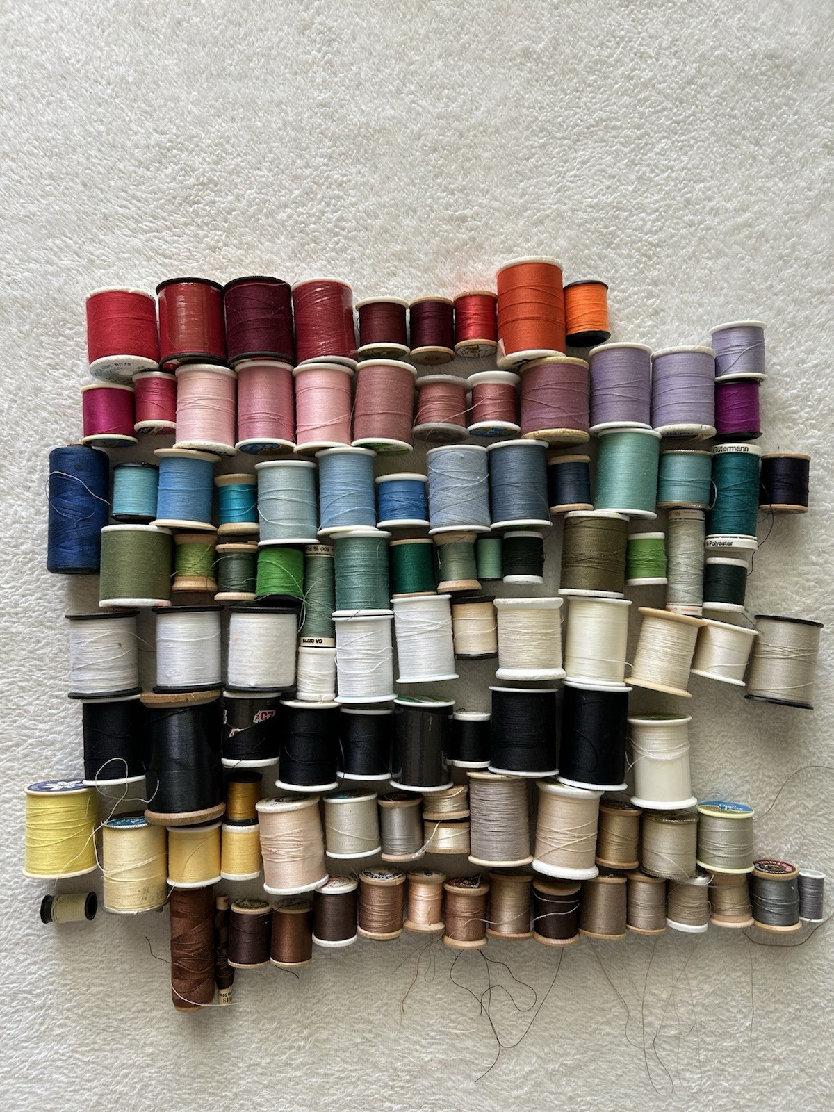 Lot of 100+ Spools of General Sewing Thread Assorted Colors