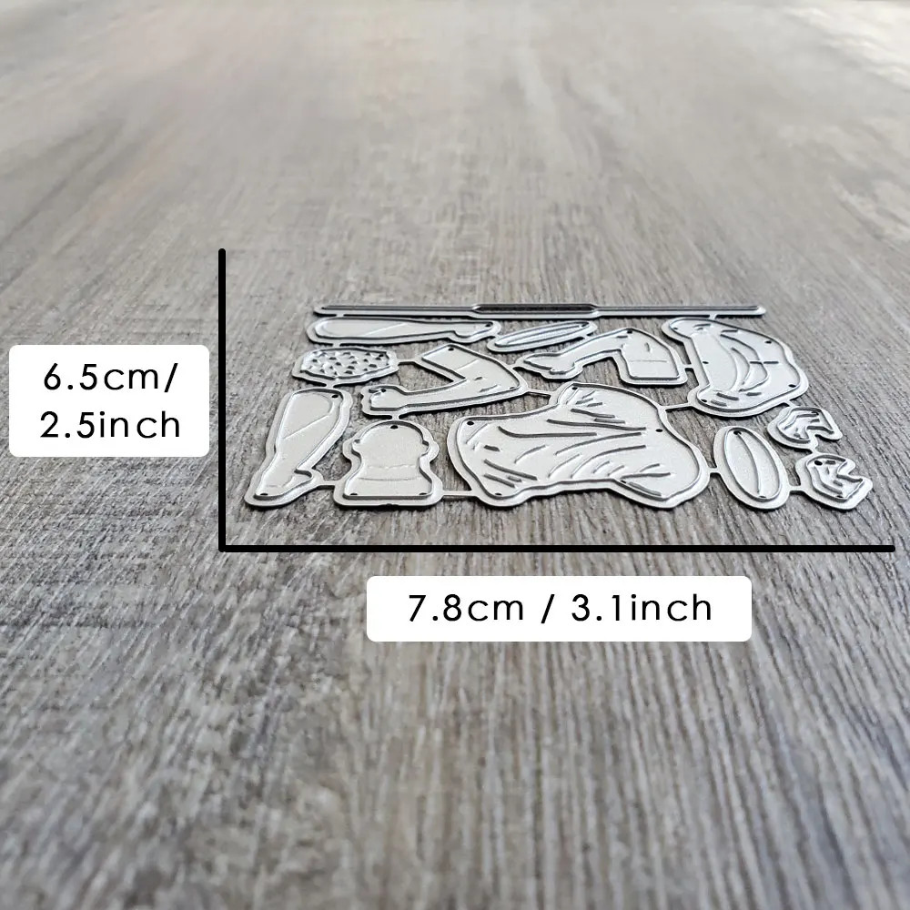 Man Woman Fitness Exercise Weightlifting Metal Cutting Dies Scrapbook Card Craft
