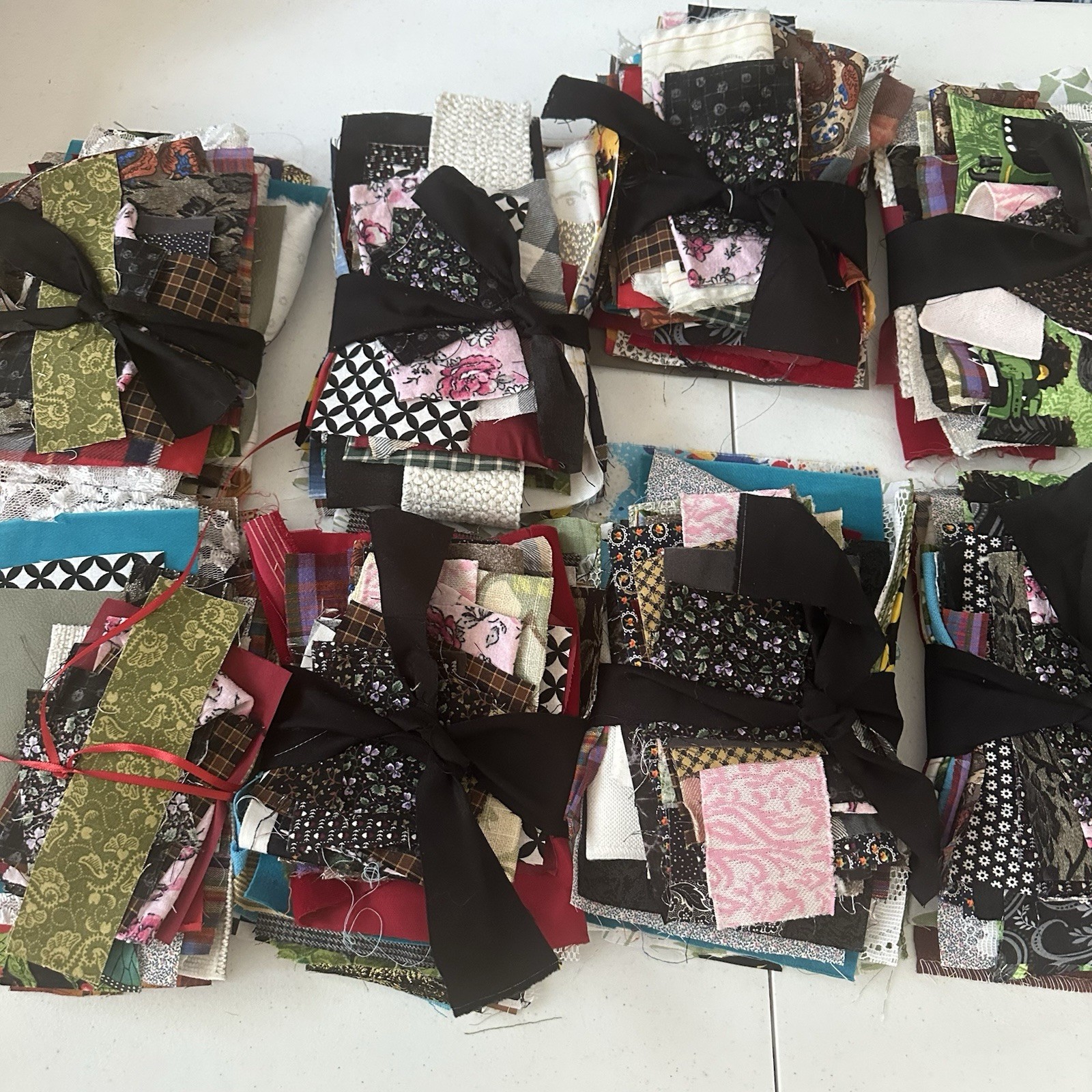 Slow Stitch Novelty Fabric Scraps Junk Journal Scrapbooks Crafts Quilts – Scraps