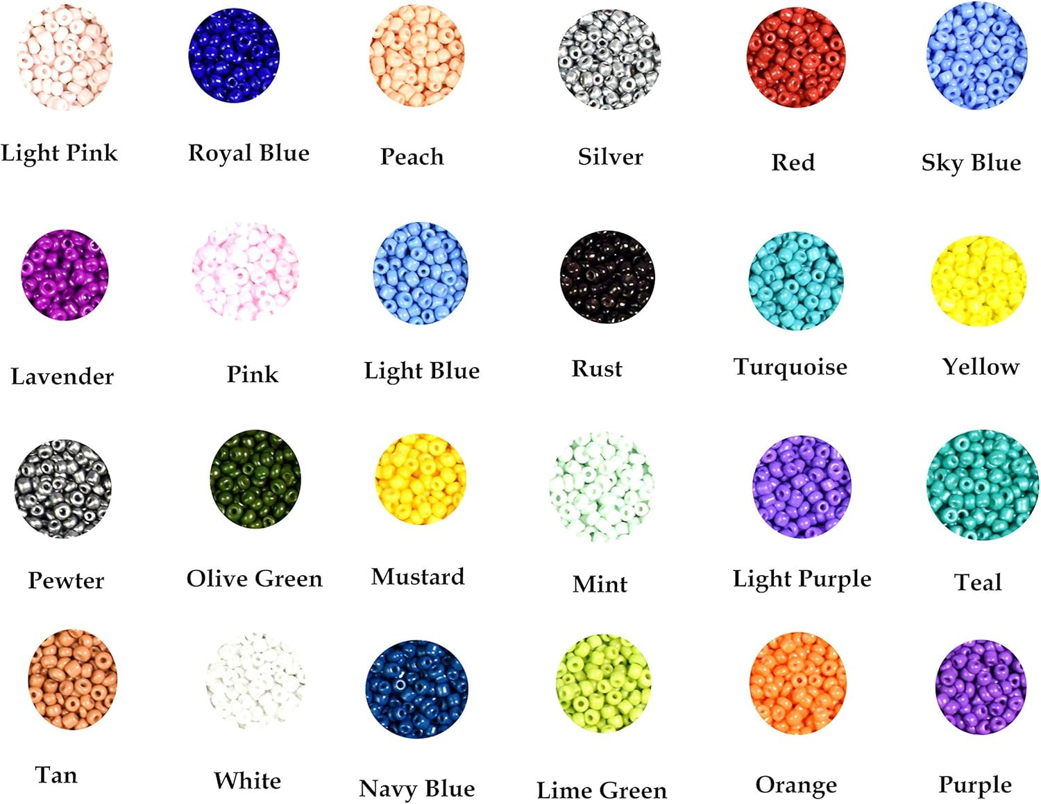 18000PCS Glass Seed Beads 11/0 2mm Multicolor DIY Jewelry Craft Beads Set