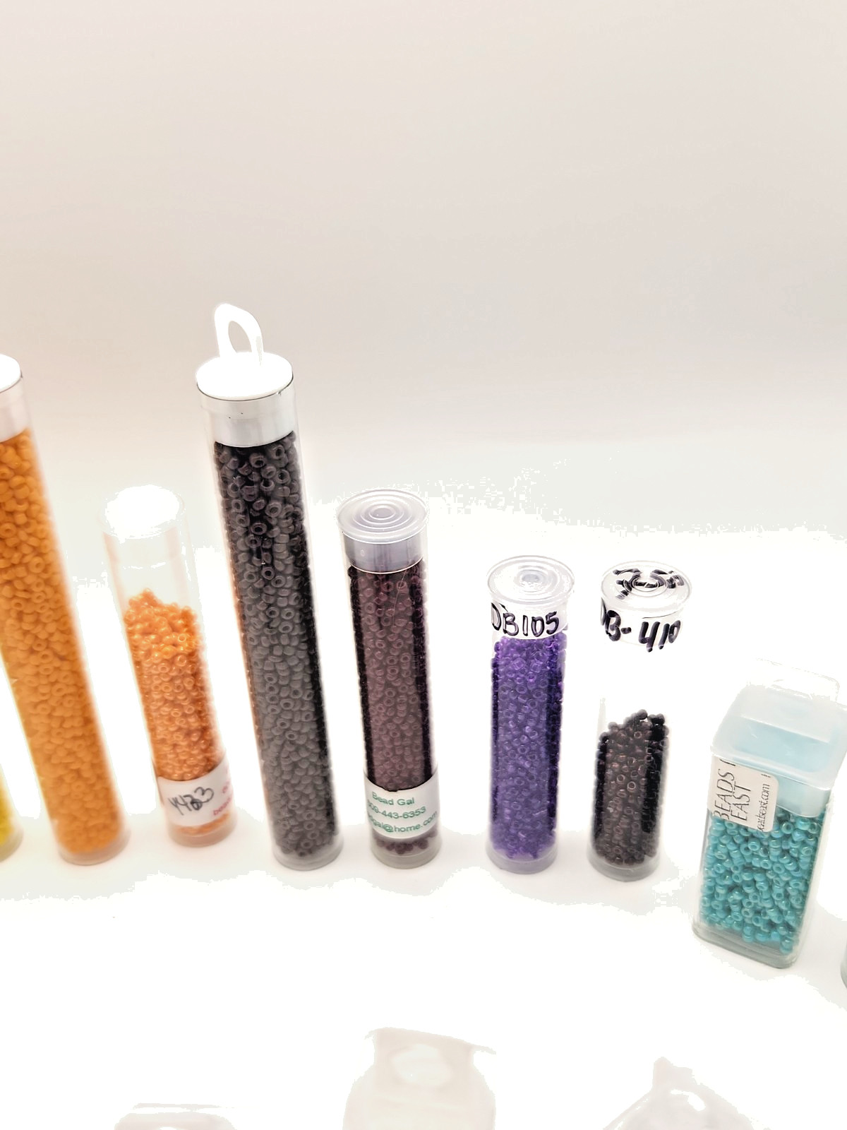 Lot of 29 Assorted Sizes Glass Seed Bead Tubes Jewelry Making Craft Beads Mixed