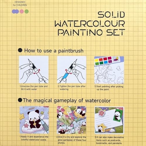 24 in 1 Watercolor Painting Paper Set for Adults – Pocket Panda Theme