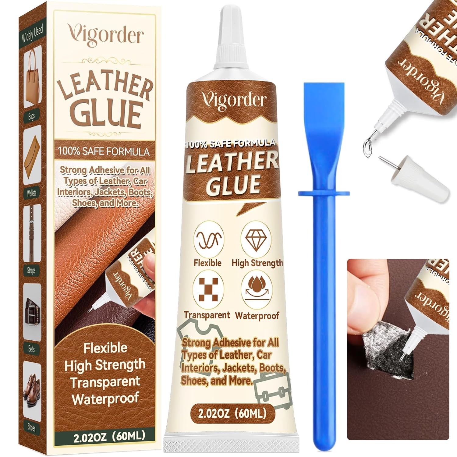 60ml Leather Glue Adhesive High Strength Flexible Transparent Repair Glue