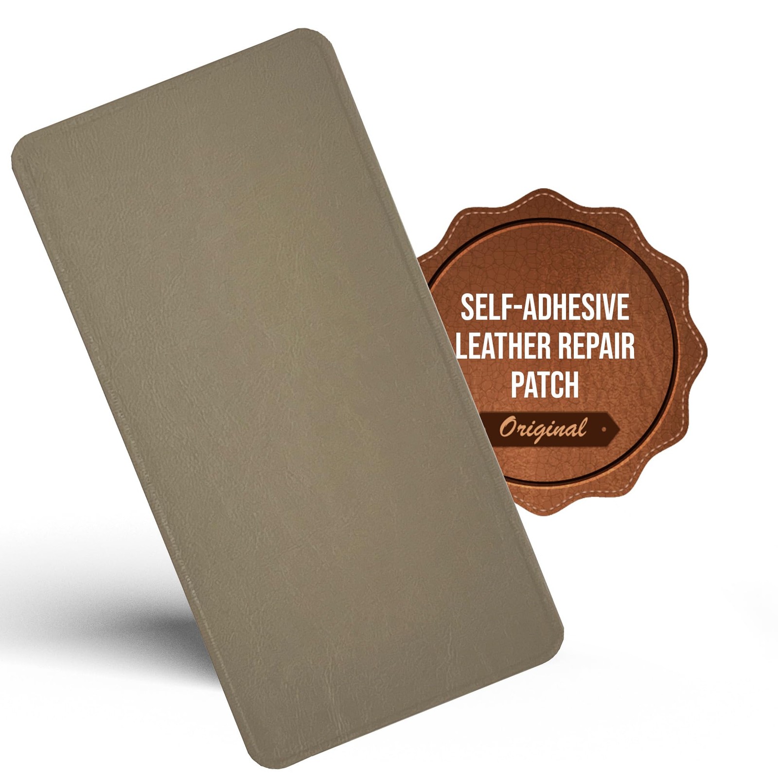 MastaPlasta Self-Adhesvie Premium Leather Repair Patch-Beige 8″ x 4″(20 x 10 cm)