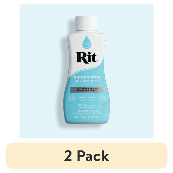 2 pack Rit, All Purpose Liquid Dye, Aquamarine, 8 fl oz