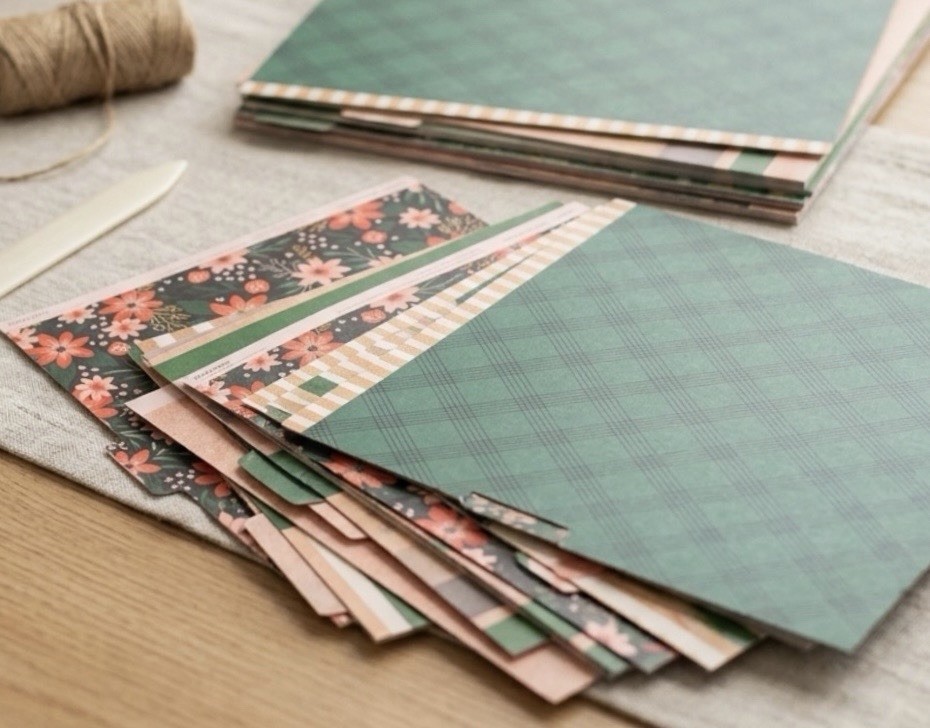 CTMH 12” X 12” Paper 12 Double Sided Sheets Of CEDAR & PINE ** See Description