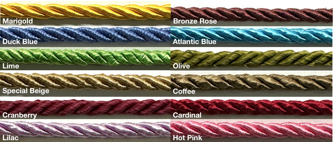 3/16″ Twist Cord Rope Trimming – 18 Continuous Yards!
