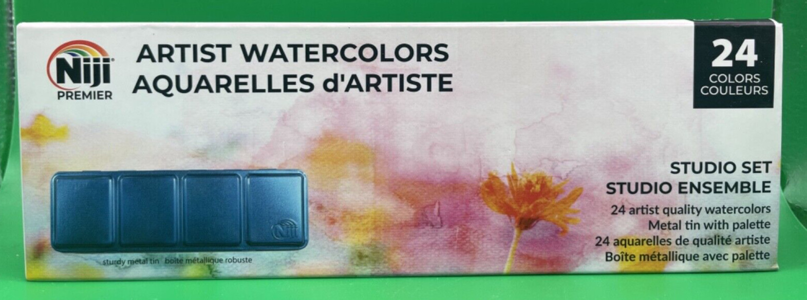 Niji Premier Artist Watercolors Studio Set, 24ct Brand New Sealed Free Shipping