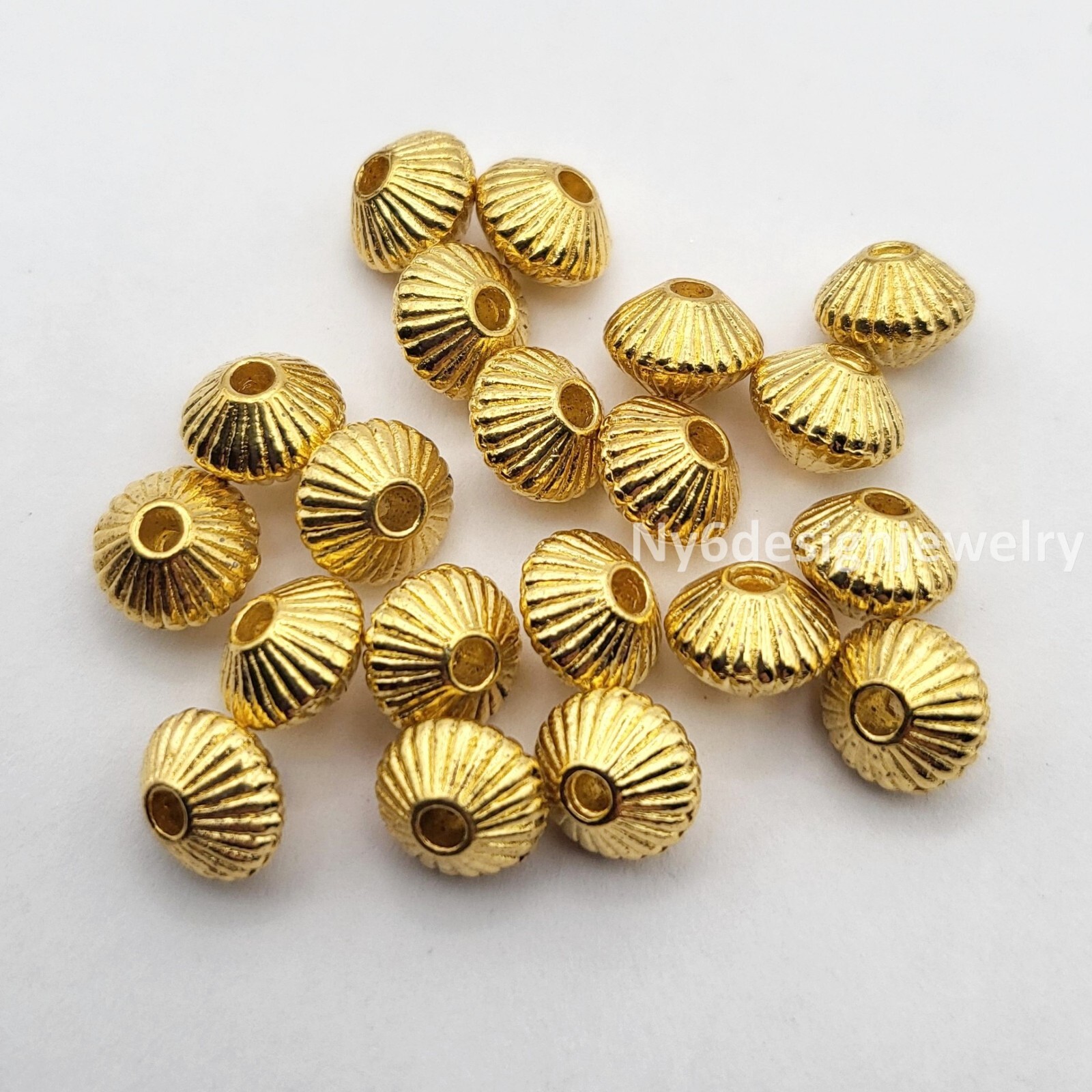 Bicone Spacer Beads 20pcs Copper Antique Brass Silver Gold Jewelry Finding 7mm