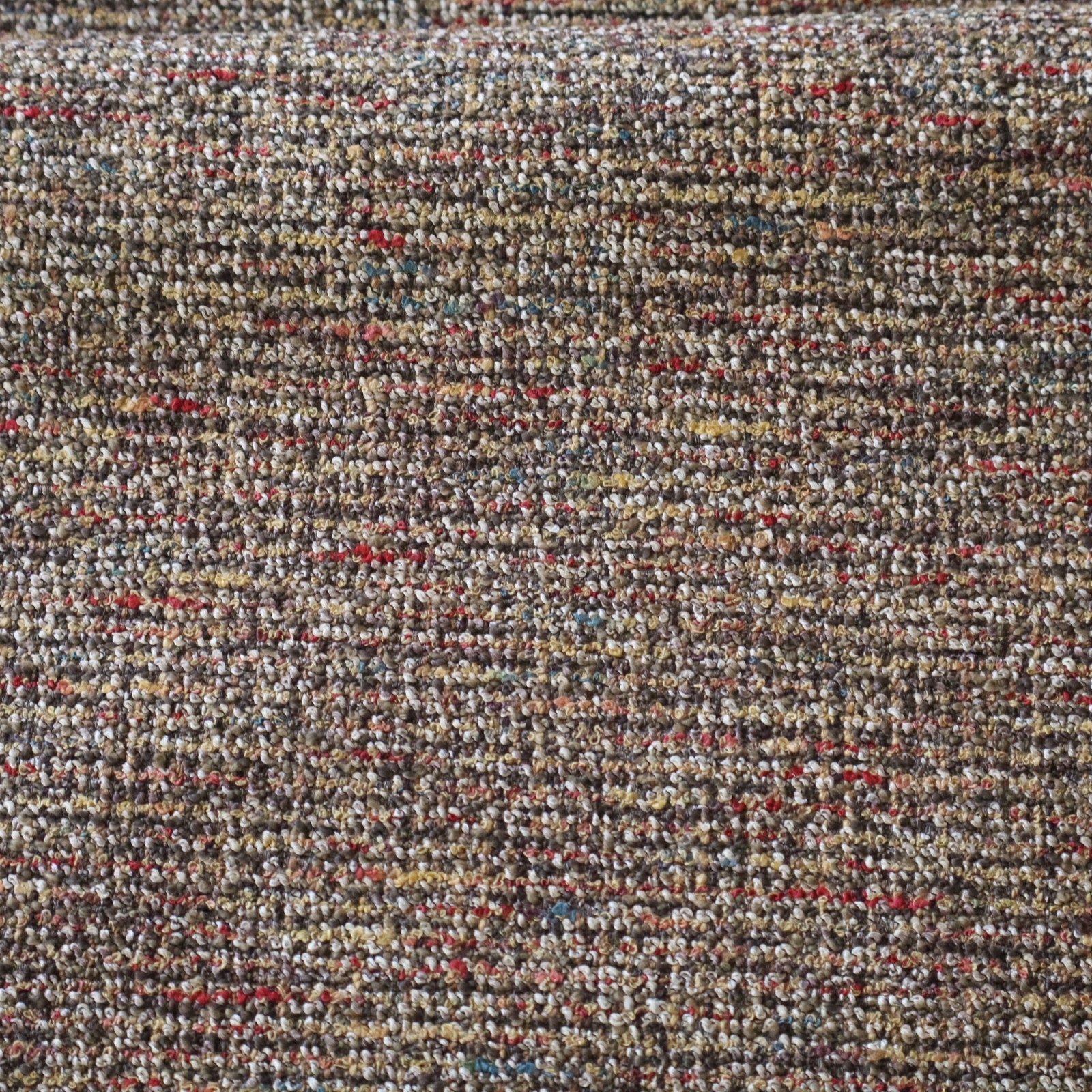 MCM Designtex? Upholstery Fabric Boucle Earthy Brown, Red, Blue 7.5 yds