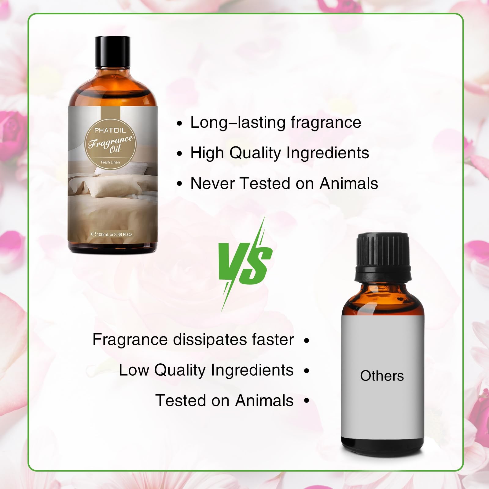 PHATOIL 3.38FL.OZ Fresh Linen Fragrance Oils for 3.38 Fl Oz (Pack of 1)