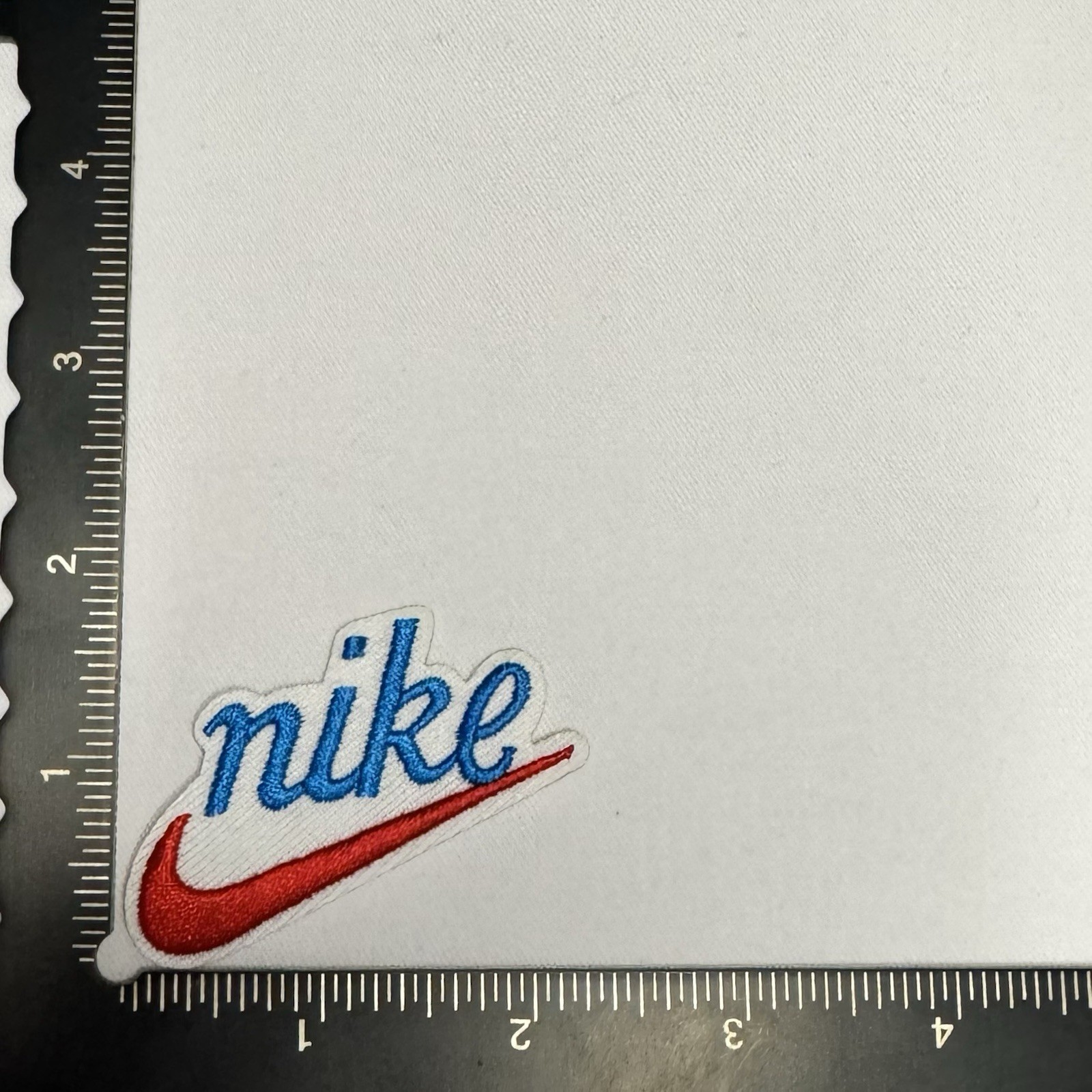 Red/Blue – Nike Sew/Iron On Embroidered Badge Jeans Bag, Hat