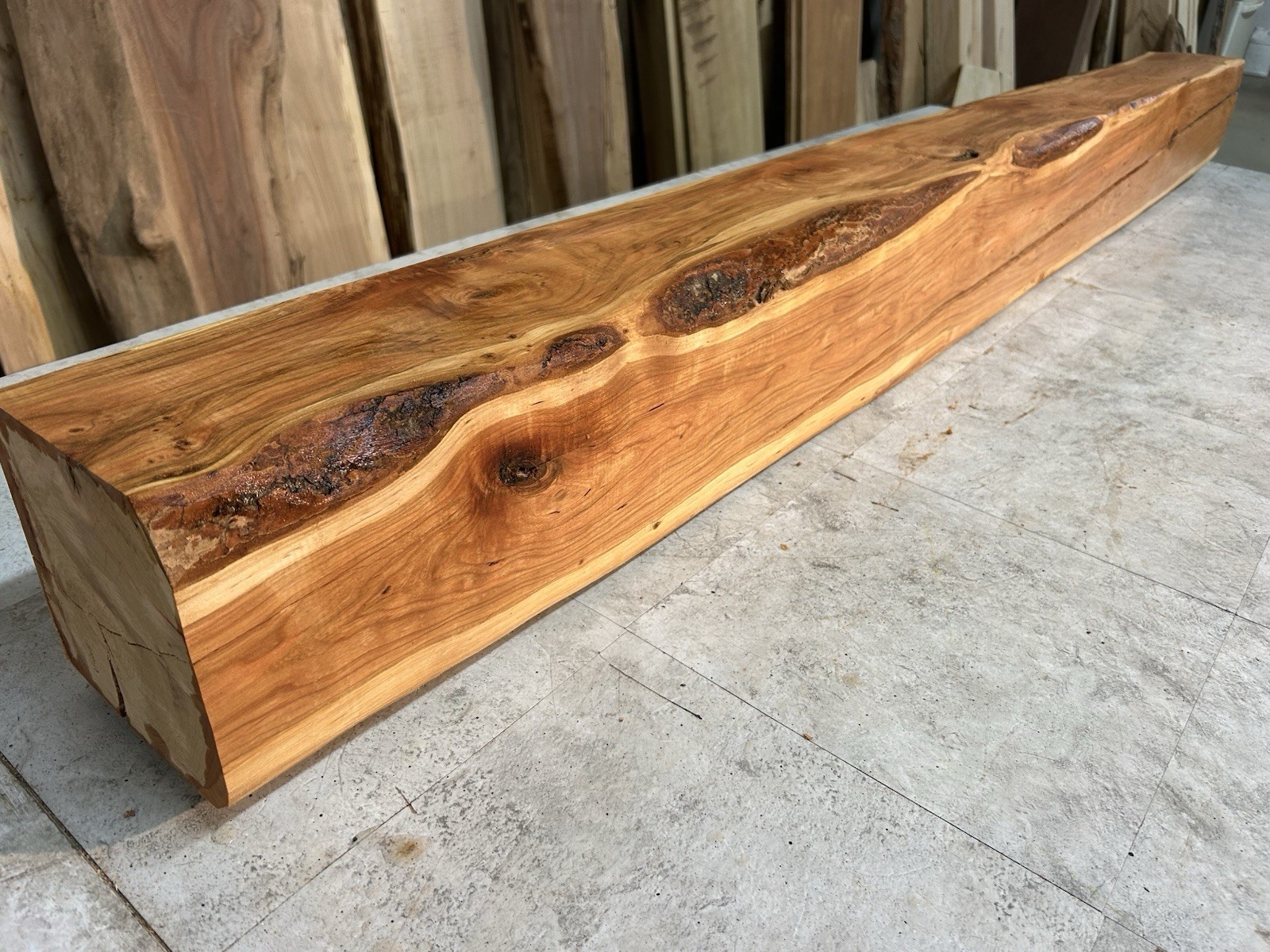 Cherry Mantel Beam/Fireplace Mantel Beam/Rustic Modern Wood/Solid Hardwood Beam