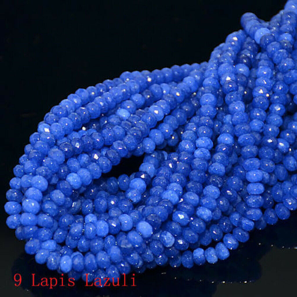 Faceted 2x4mm Natural Multicolor Gemstone Rondelle Loose Beads 15” Strand
