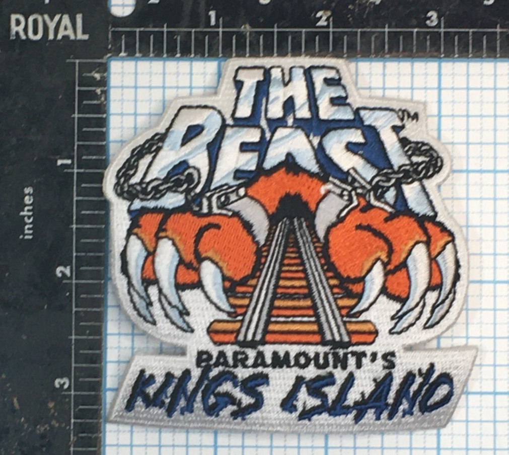 VINTAGE THE BEAST ROLLER COASTER KINGS ISLAND OHIO SOUVENIR 3.5″ IRON ON PATCH