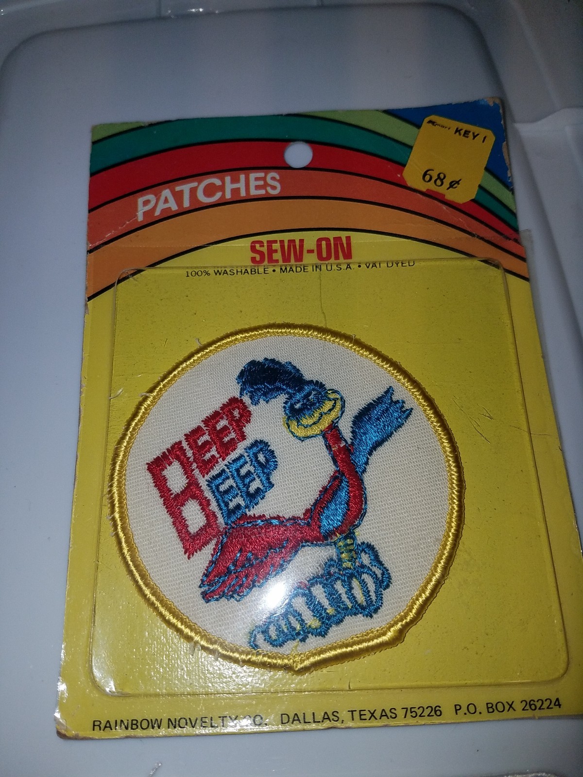 (4) ROAD RUNNER PLYMOUTH SEW-ON/OR GLUE-ON PATCHES 8″X5″/4″X3″/3″ VTG RARE OLD