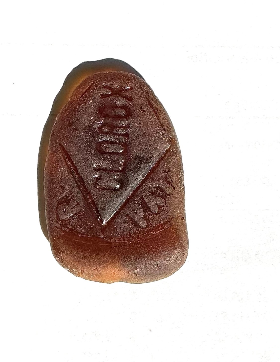 Rare Genuine Amber Sea Glass from Vintage Clorox Bottle