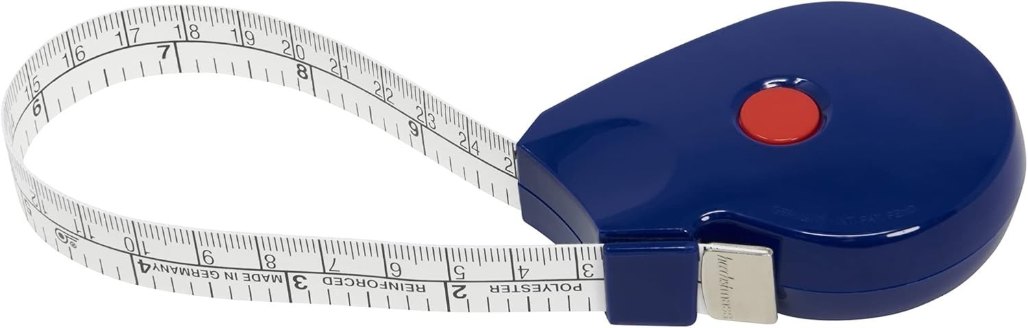 Wrap N Stay Retractable Tape Measure 0.11 Pounds 60″L x 0.63″W Blue