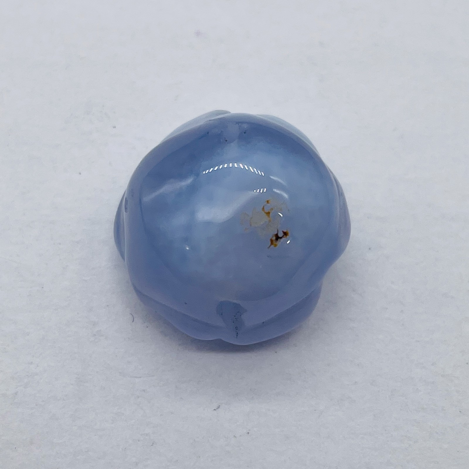 Blue Lace Agate Rose Flower Bead | 10×9-12x9mm | Lavender | Rose | 1 Bead |