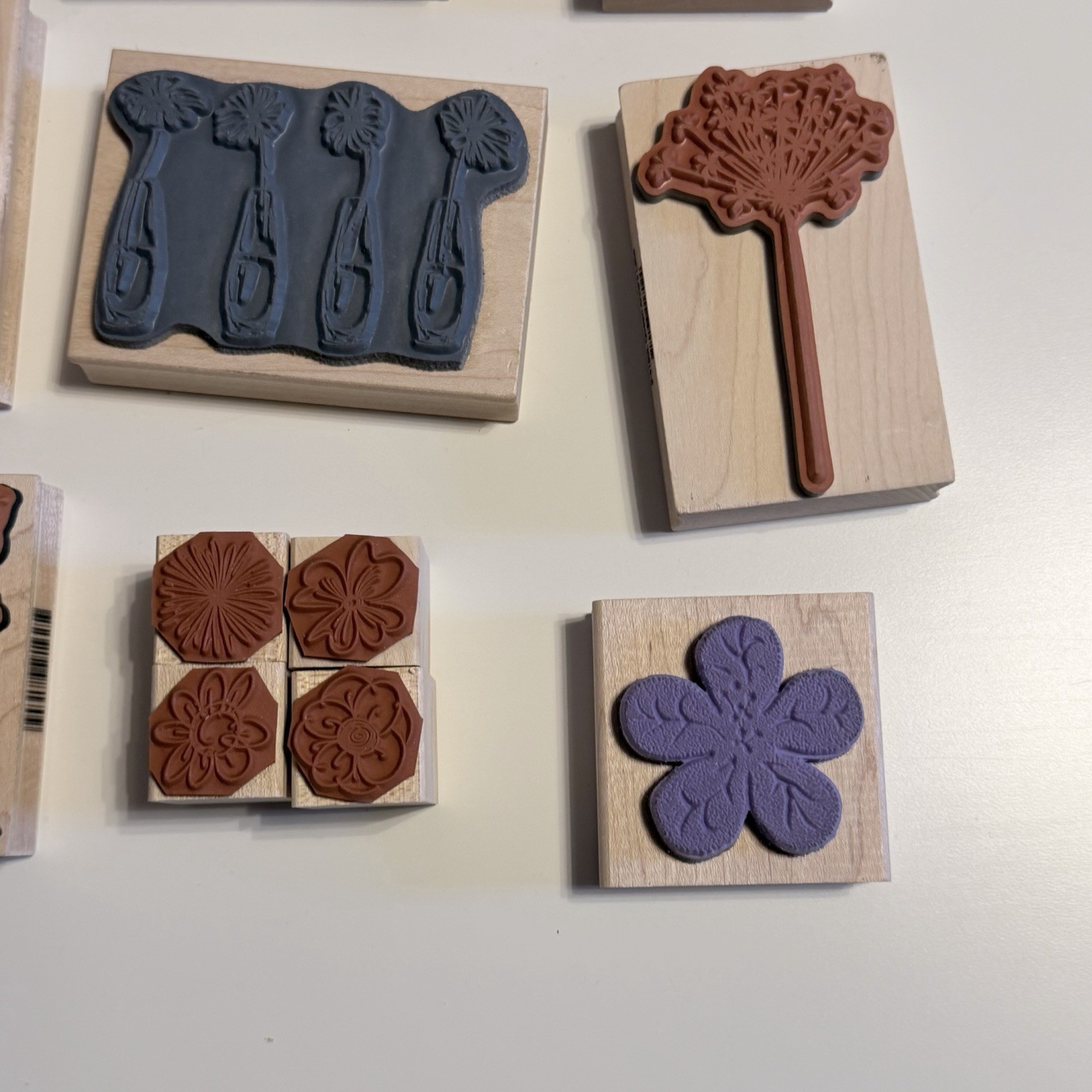 Large Rubber Stamp Lot Floral Botanical Craft Scrapbook Card Making Mixed Set 12
