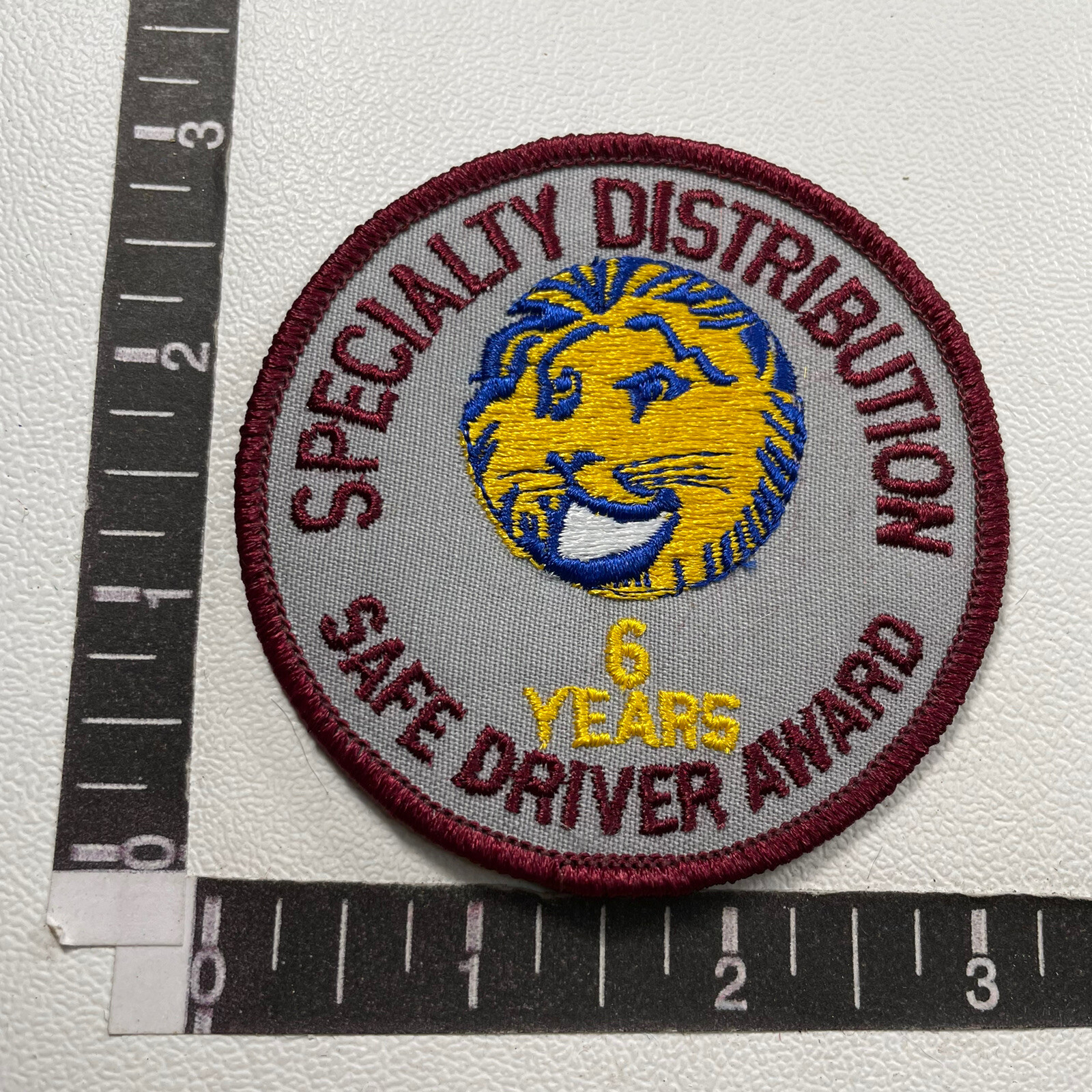Trucker Patch SPECIALITY DISTRIBUTION 6 YEARS SAFE DRIVER AWARD (Lion Logo) 00PG