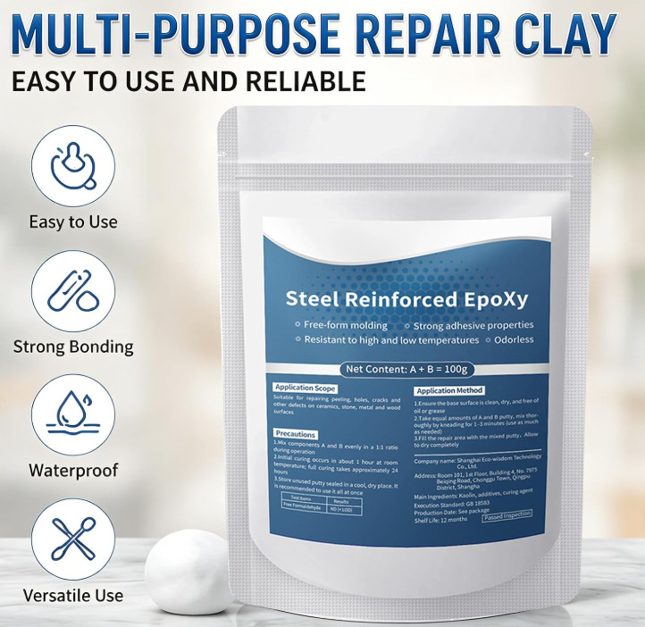 New Strong Clay Iron Adhesive, High-Strength Multi-Purpose Repair Clay 100G