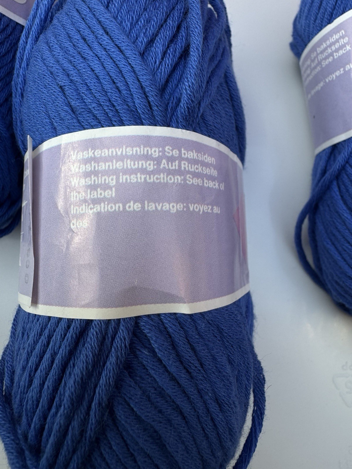 Lot of 5 Sandnes Garn Mandarin Soft Cotton Yarn, 68 Royal Blue, Y04762 discount