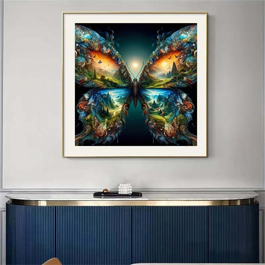 Butterfly Diamond Painting Kits for Adults,5D Landscape Diamond Art Kits,DIY …