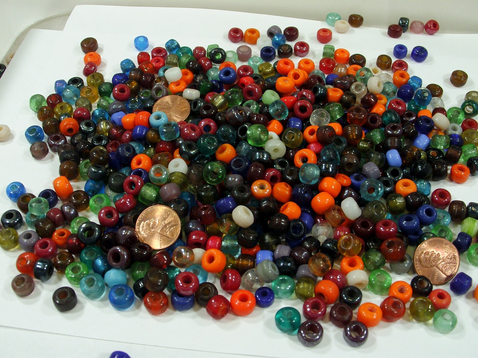 2 Pounds Assorted Color 6mm x 9mm Glass Pony Beads India Bulk Lot Sale (NBW-9)